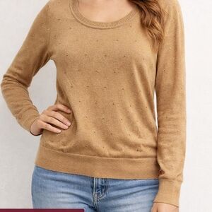 Banana Republic Camel Sweater S – Studded Detail